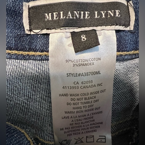 Melanie Lyne embellished ankle-length jeans - size 8 - Picture 6 of 8
